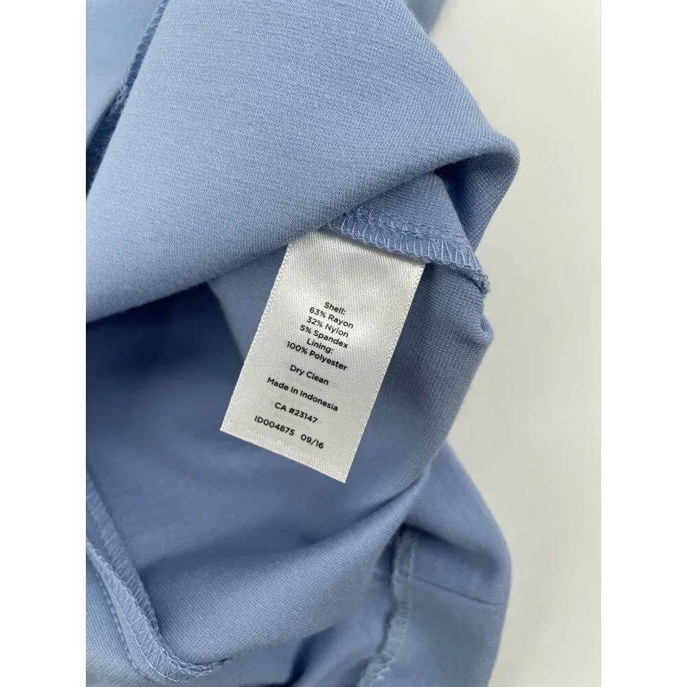 NWT Talbots Womens 6P Sleeveless Scalloped Neck Sheath Dress Blue Feminine - Picture 5 of 8